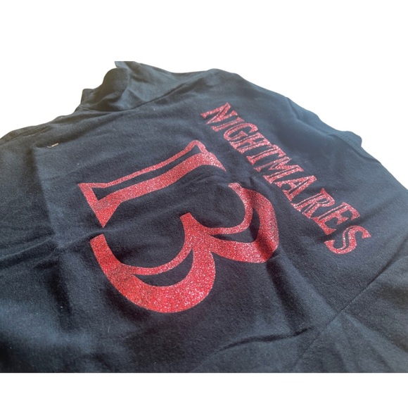 Vintage Tim Burton’s Nightmare Before Christmas Jack Skellington Glitter Web Tee - Picture 4 of 7